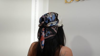 Lenço de Cetim Estampado Satin